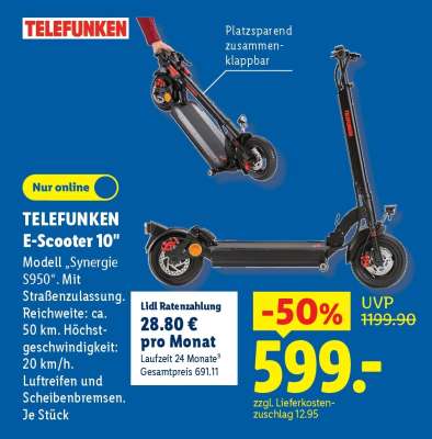 TELEFUNKEN E-Scooter 10"
