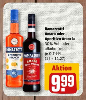 Ramazzotti Amaro oder Aperitivo Arancia