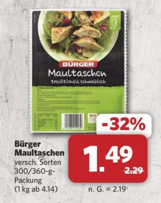 BÜRGER Maultaschen