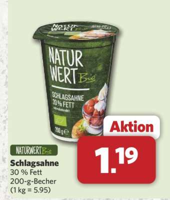 Naturwert Bio Schlagsahne