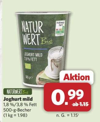 NATURWERT Bio Joghurt mild