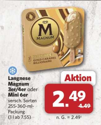 Langnese Magnum 3er/4er oder Mini 6er