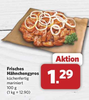 Frisches Hähnchengyros