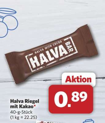 Halva Riegel mit Kakao