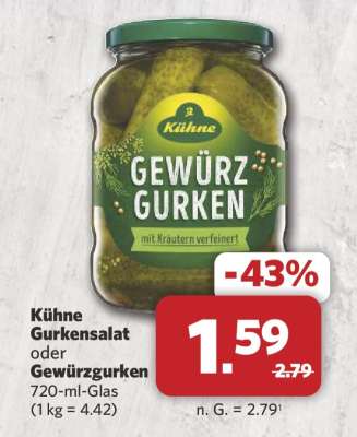 Kühne Gurkensalat oder Gewürzgurken