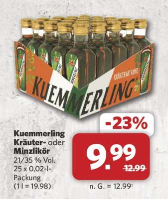 Kuemmerling Kräuter- oder Minzlikör