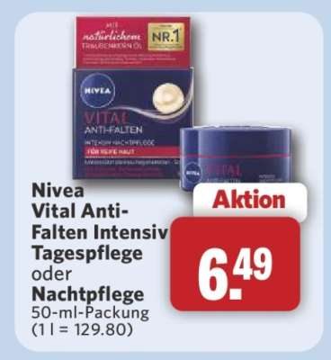 Nivea Vital Anti-Falten Intensiv Tagespflege oder Nachtpflege