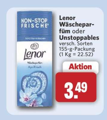Lenor Wäscheparfüm oder Unstoppables