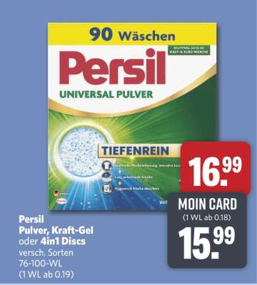 Persil Pulver, Kraft-Gel oder 4in1 Discs