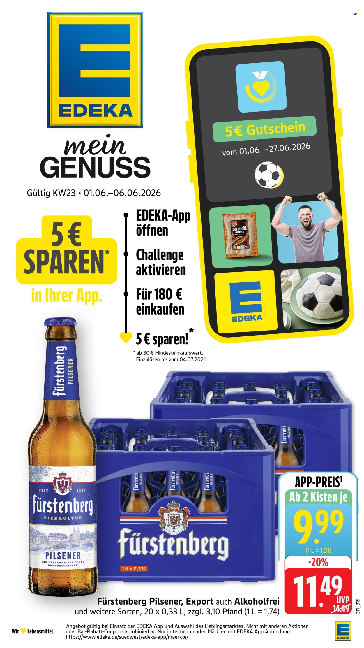 Edeka Prospekte  - 1.06.2026 - 6.06.2026. Seite 1