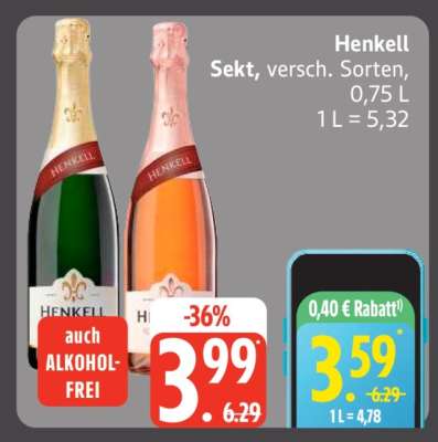 Henkell Sekt, versch. Sorten