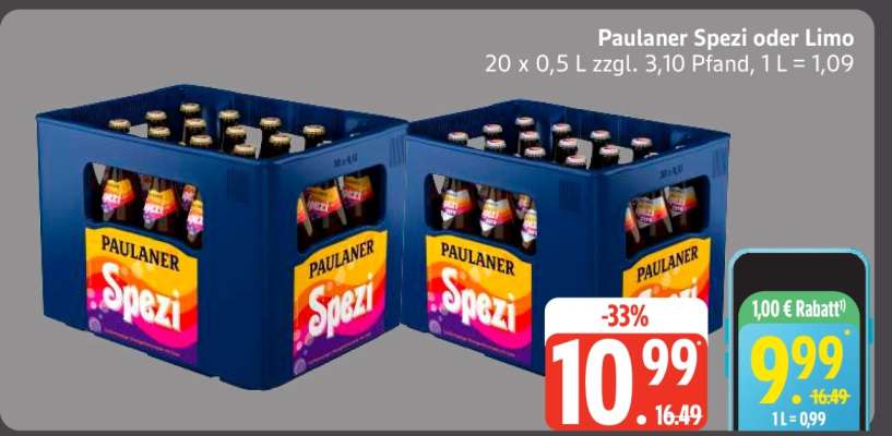 Paulaner Spezi oder Limo