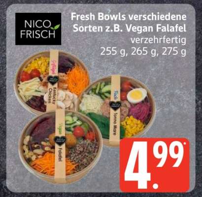 Fresh Bowls verschiedene Sorten