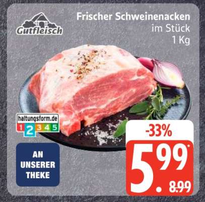 Frischer Schweinenacken