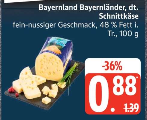 Bayernland Bayernländer, dt. Schnittkäse