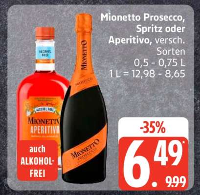 Mionetto Prosecco, Spritz oder Aperitivo