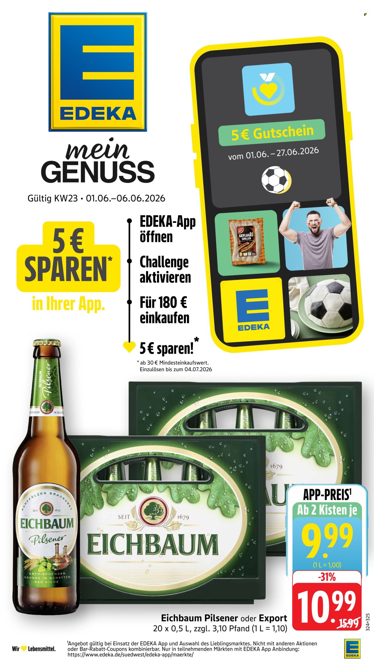 Edeka Prospekte  - 1.06.2026 - 6.06.2026. Seite 1