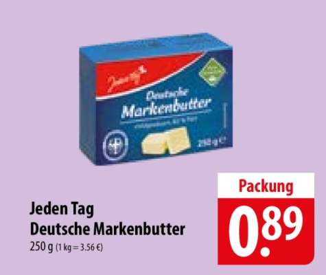 Jeden Tag Deutsche Markenbutter