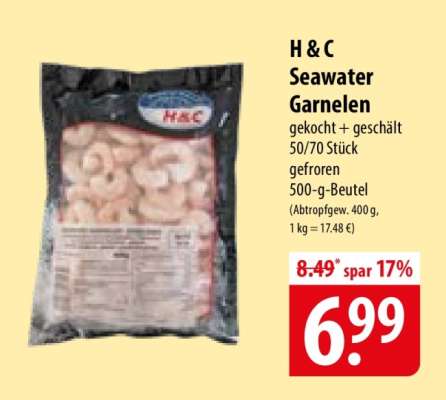 H & C Seawater Garnelen