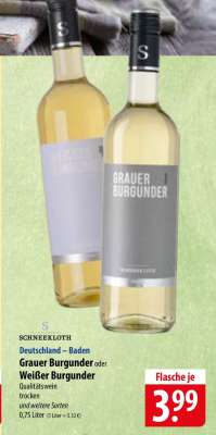 Grauer Burgunder oder Weißer Burgunder