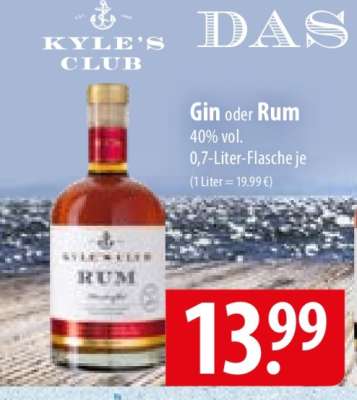 Kyle's Club Gin oder Rum