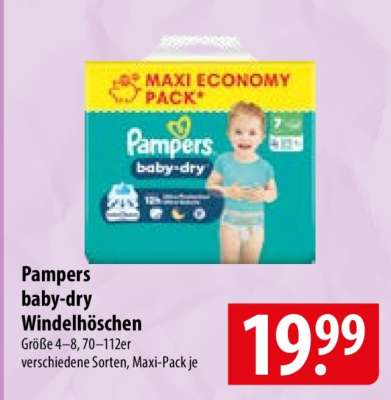 Pampers baby-dry Windelhöschen