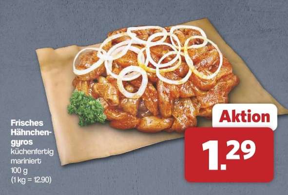 Frisches Hähnchengyros