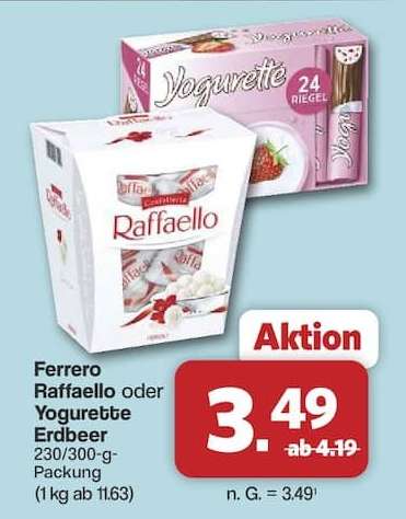 Ferrero Raffaello oder Yogurette Erdbeer
