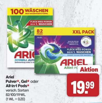 Ariel Pulver, Gel oder All-in-1 Pods