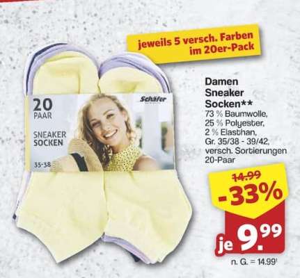 Damen Sneaker Socken