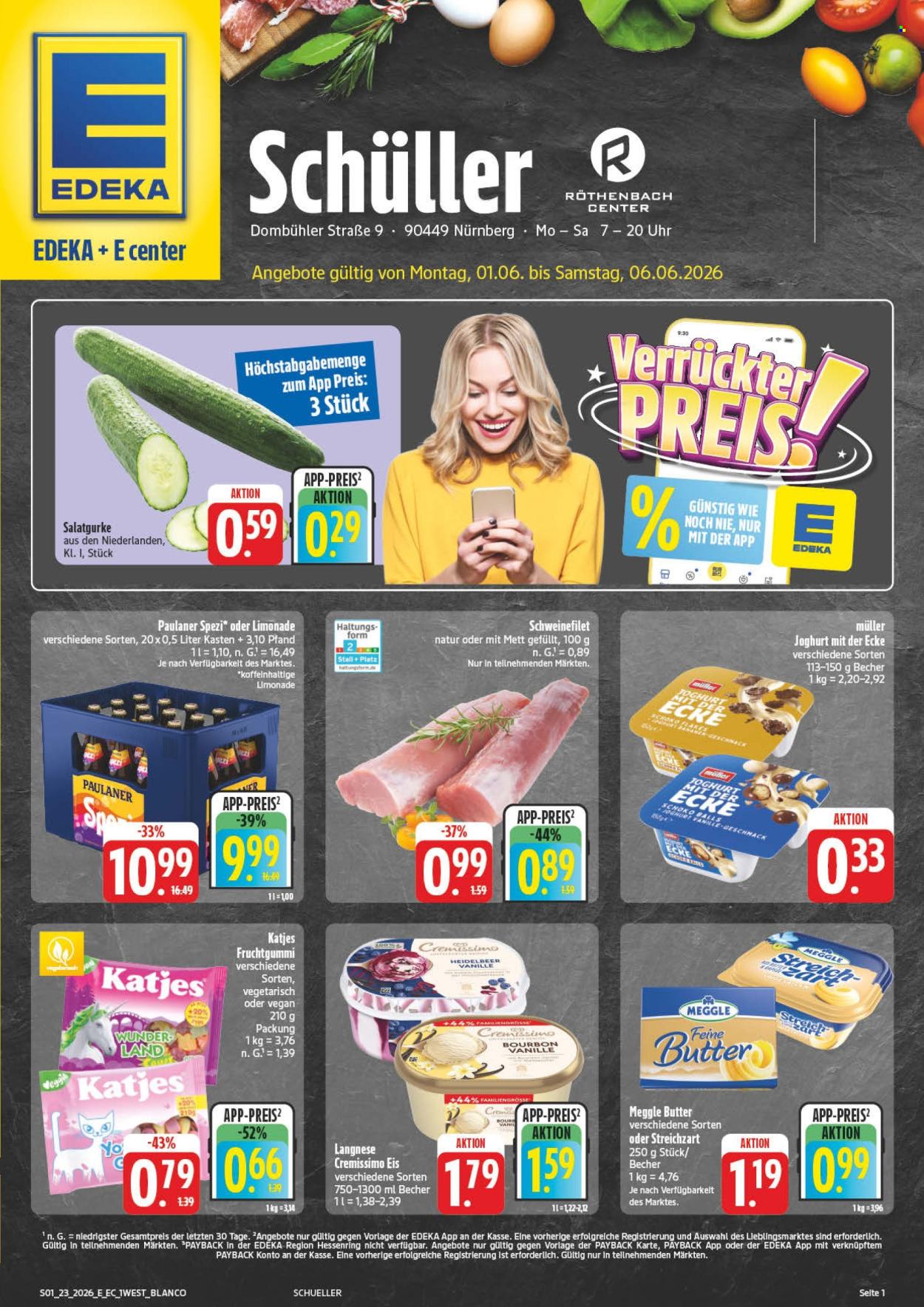 E center Prospekte  - 1.06.2026 - 6.06.2026. Seite 1
