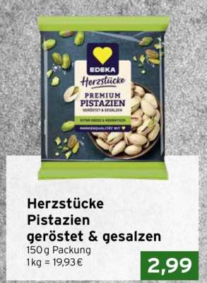 Herzstücke Pistazien geröstet & gesalzen