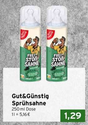 Gut&Günstig Sprühsahne