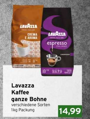 Lavazza Kaffee ganze Bohne