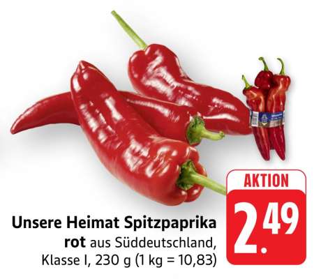 Unsere Heimat Spitzpaprika rot