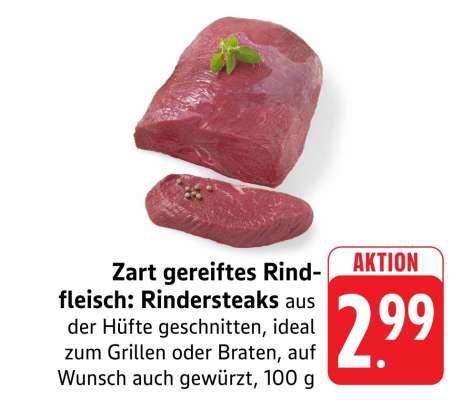 Zart gereiftes Rindfleisch: Rindersteaks