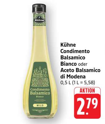Kühne Condimento Balsamico Bianco oder Aceto Balsamico di Modena