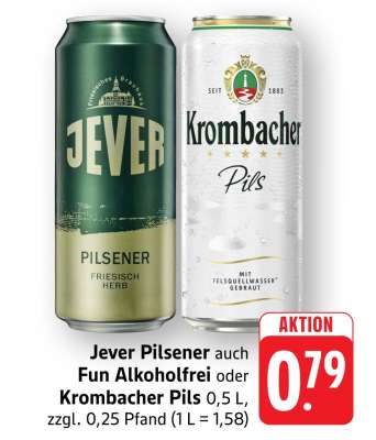 Jever Pilsener oder Krombacher Pils