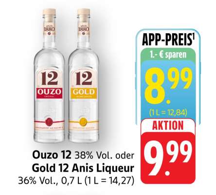 Ouzo 12 oder Gold 12 Anis Liqueur