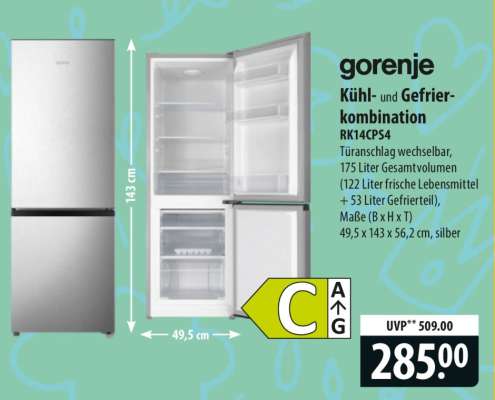 Gorenje Kühl- und Gefrierkombination RK14CPS4