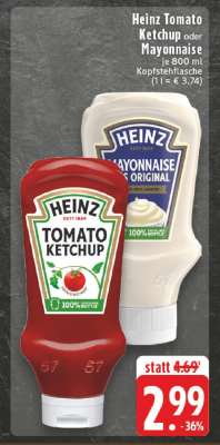 Heinz Tomato Ketchup oder Mayonnaise