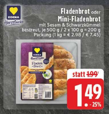 Fladenbrot oder Mini-Fladenbrot