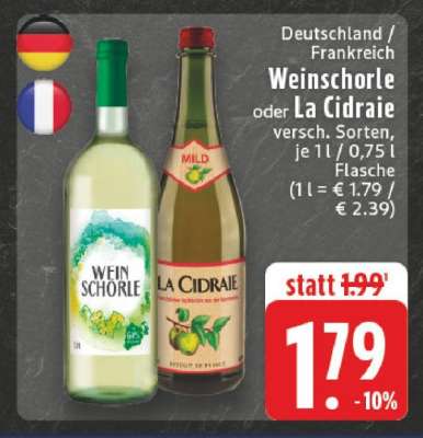 Weinschorle oder La Cidraie