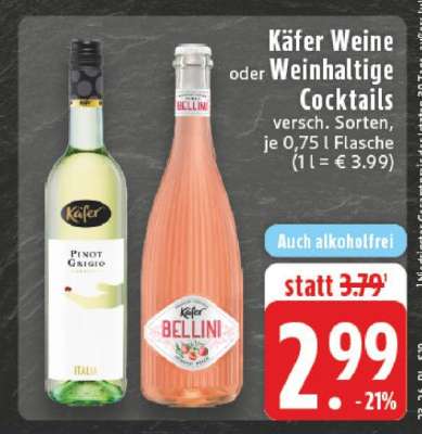 Käfer Weine oder weinhaltige Cocktails