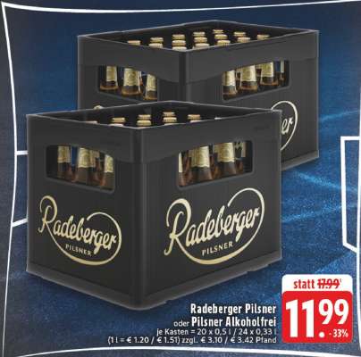 Radeberger Pilsner oder Pilsner Alkoholfrei