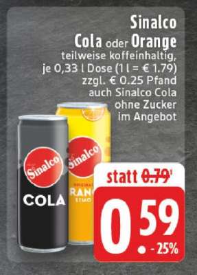 Sinalco Cola oder Orange