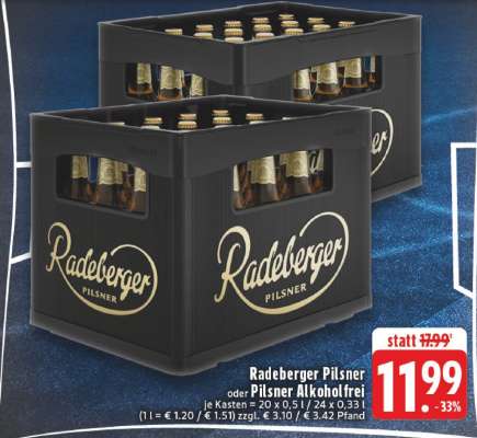 Radeberger Pilsner oder Pilsner Alkoholfrei