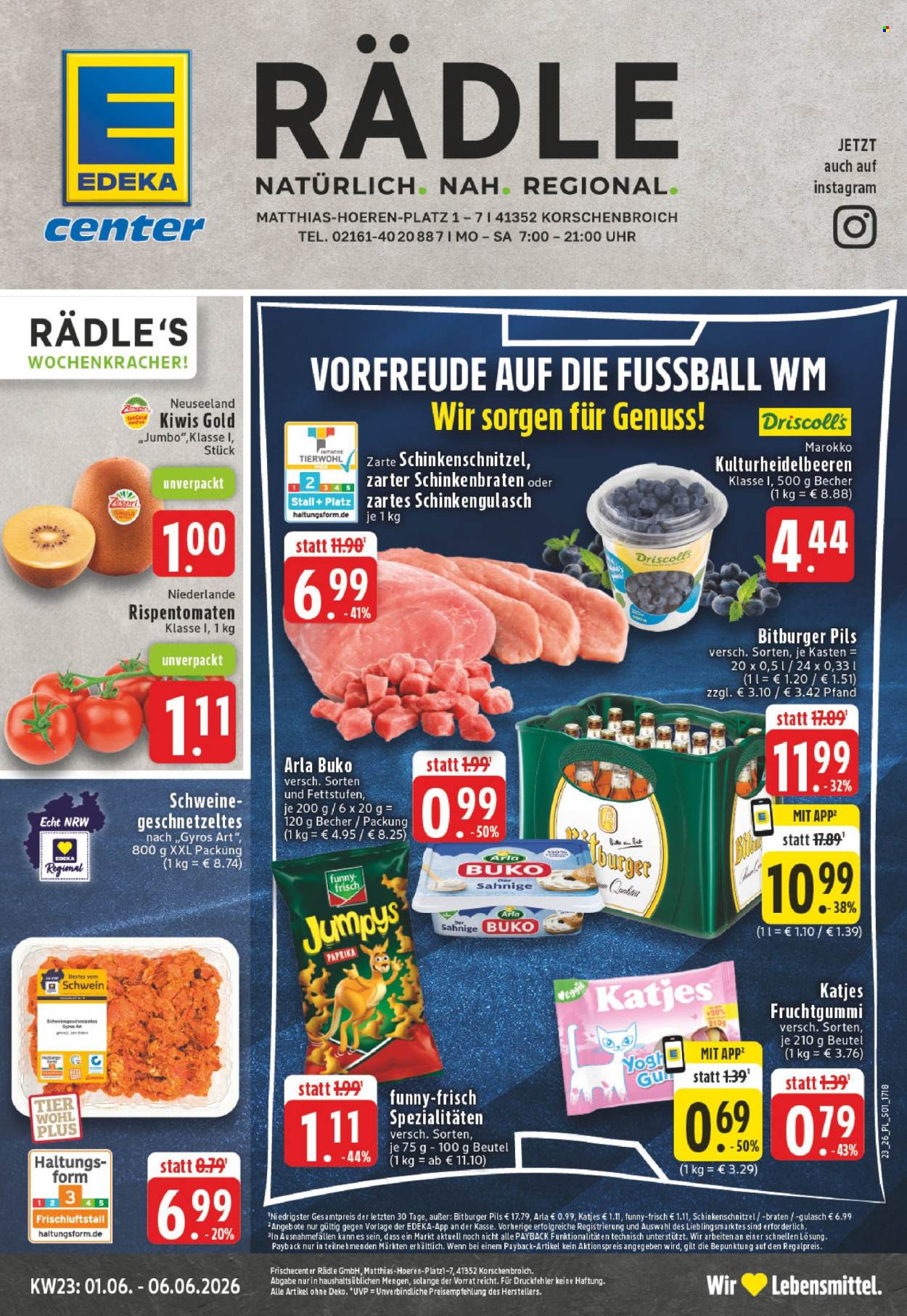 E center Prospekte  - 1.06.2026 - 6.06.2026. Seite 1