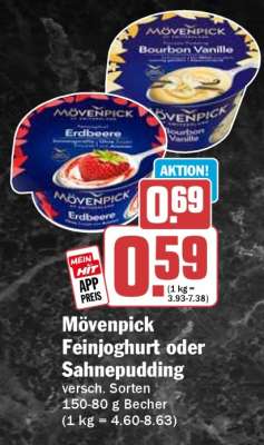 Mövenpick Feinjoghurt oder Sahnepudding