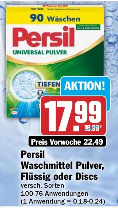 Persil Waschmittel Pulver, Flüssig oder Discs